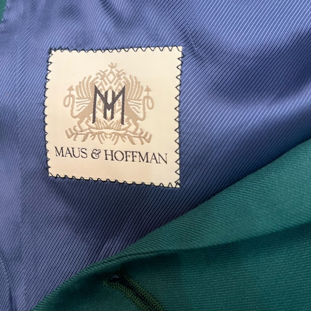 Maus & Hoffman Men's Green Cashmere Blazer - Picture 6 of 9